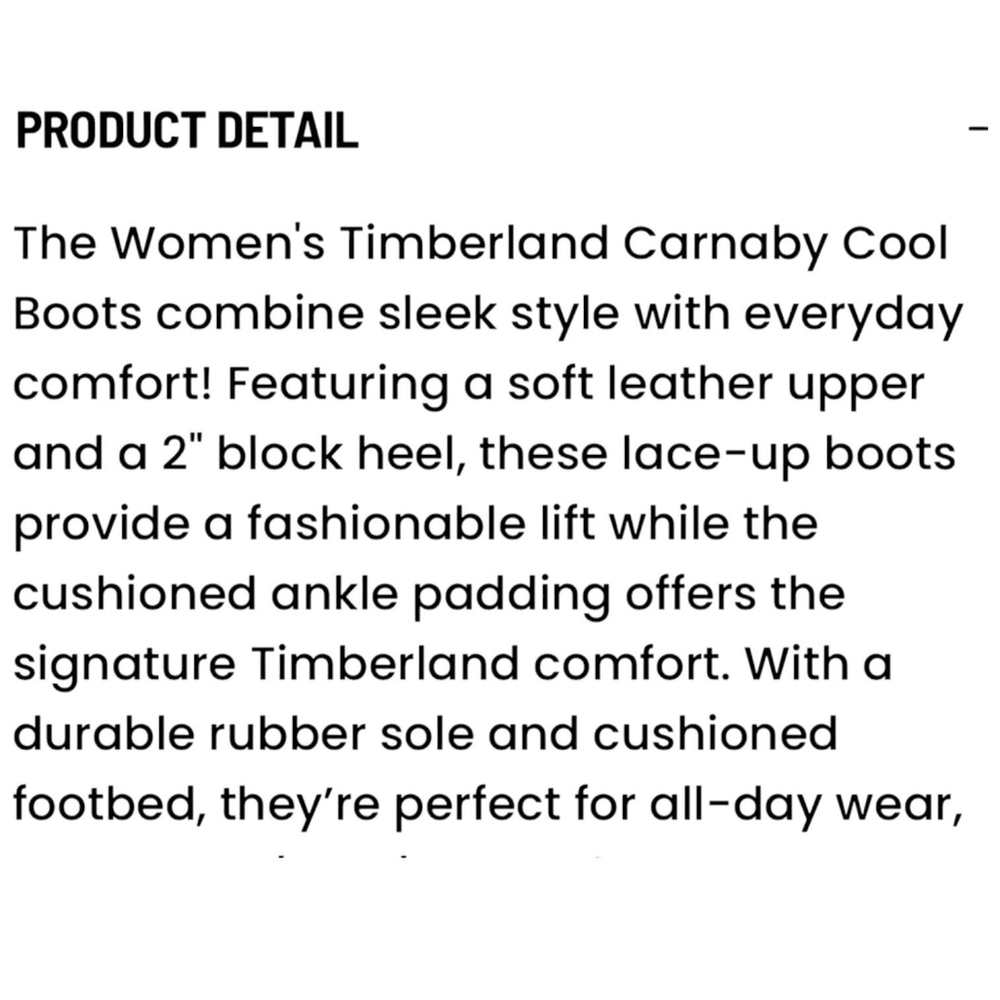 Timberland Womens Size 6.5 Carnaby Cool Lace Up Boots Block Heel Black Suede - Picture 11 of 15
